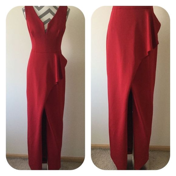 Black Halo Hendricks Sleeveless Column Dress Red - Picture 5 of 9